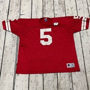 Vintage University of Wisconsin Badgers NCAA College Champion 1980s Jersey